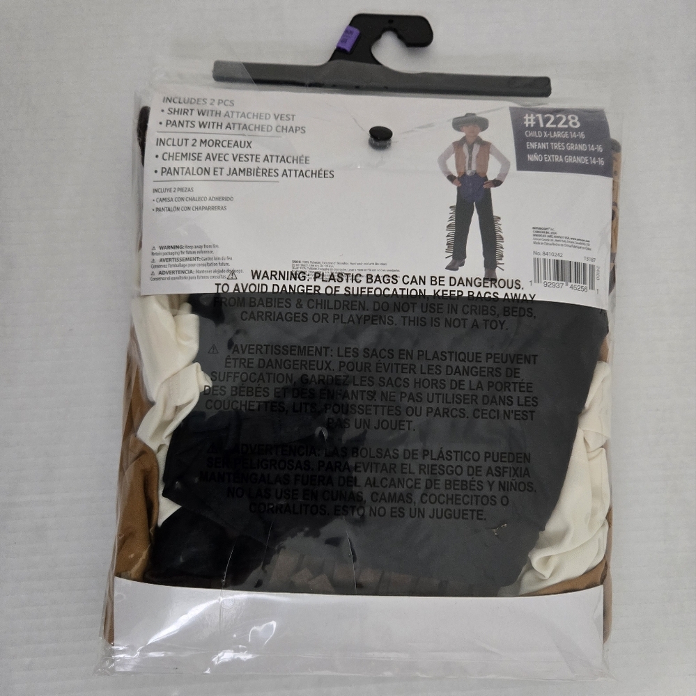 Cowboy Costume - Kids Size XL 14 - 16 - Picture 2 of 5